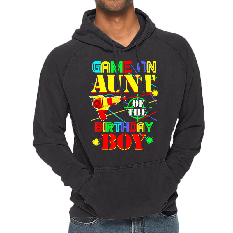 Game On Aunt Of The Birthday Boy Shirt Funny Mommy Vintage Hoodie by voutsro | Artistshot