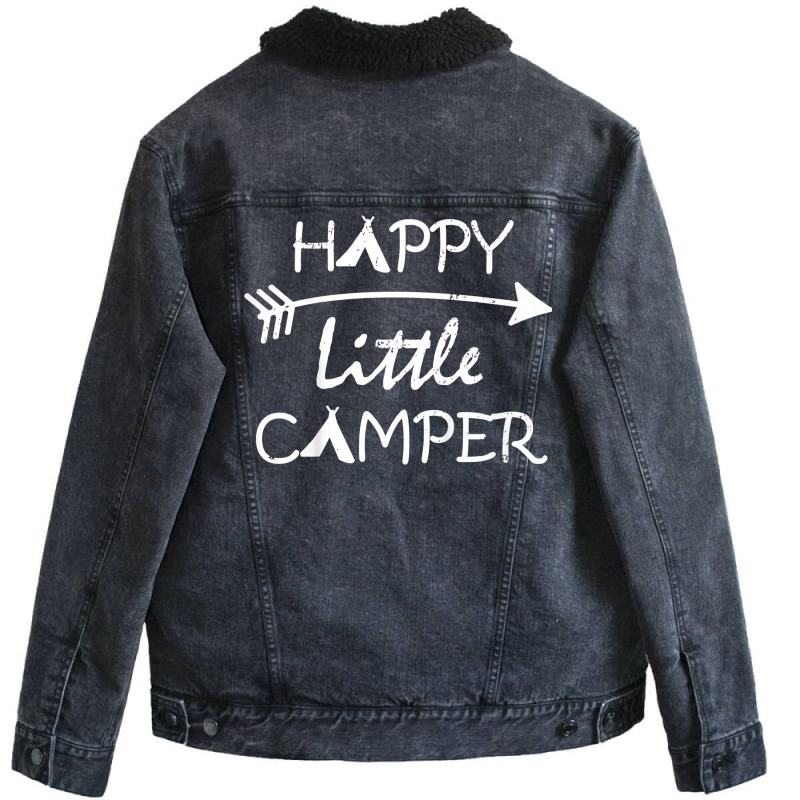 Kids Happy Little Camper T Shirt Camping Gift Shir Unisex Sherpa-lined Denim Jacket | Artistshot