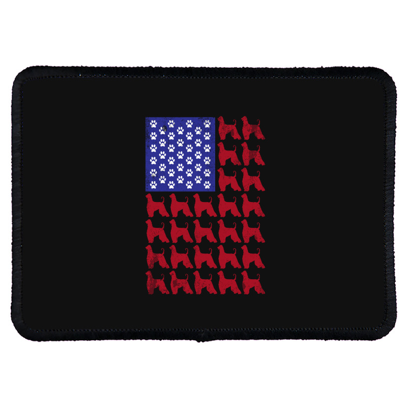 Afghan Hound American Flag Patriotic 4th Of July Rectangle Patch | Artistshot