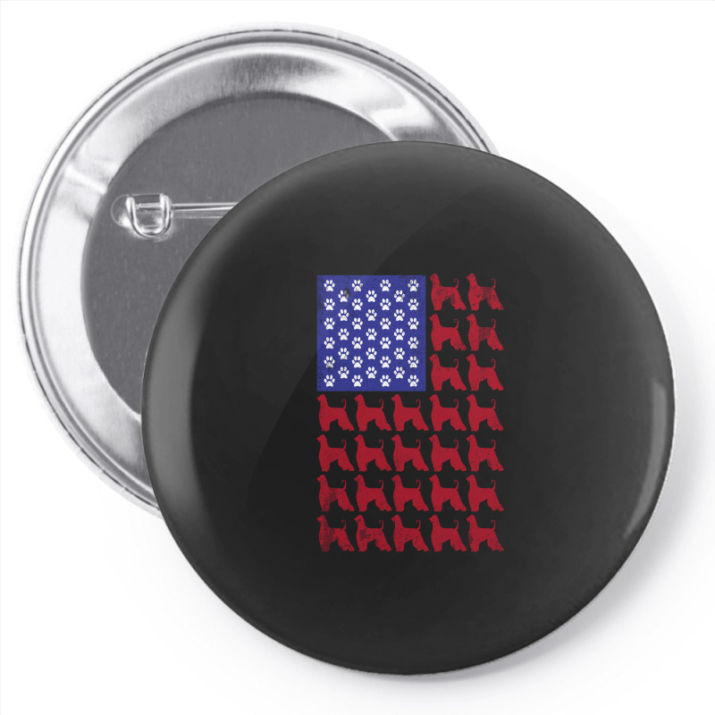 Afghan Hound American Flag Patriotic 4th Of July Pin-back Button | Artistshot