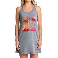 Funny Silky Terrier Rose Heart Happy Valentine Day Tank Dress | Artistshot