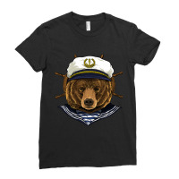 Bear Sailor Boat Captain Wildlife Bear Animal 175 Ladies Fitted T-shirt | Artistshot