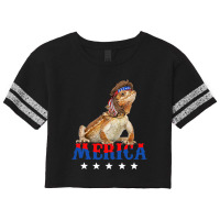 Merica Bearded Dragon Mullet 4th Of July American  Scorecard Crop Tee | Artistshot