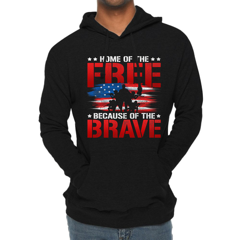 Mens Us Flag Patriotic Soldier Freedom Liberty Arm Lightweight Hoodie | Artistshot