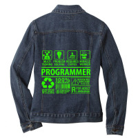 Funny Software Developer Definition Composition Te Ladies Denim Jacket | Artistshot