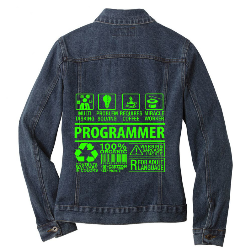 Funny Software Developer Definition Composition Te Ladies Denim Jacket by JESSICAMARTINA | Artistshot