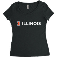 University Of Illinois, Illinois Fighting Illini, Apparel Women's Triblend Scoop T-shirt | Artistshot