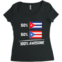 Cuban Puerto Rican Flag Cuba Puerto Rico T Shirt Women's Triblend Scoop T-shirt | Artistshot