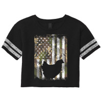 Camo Flag Chicken Vintage Farm Animal Patriotic Fa Scorecard Crop Tee | Artistshot