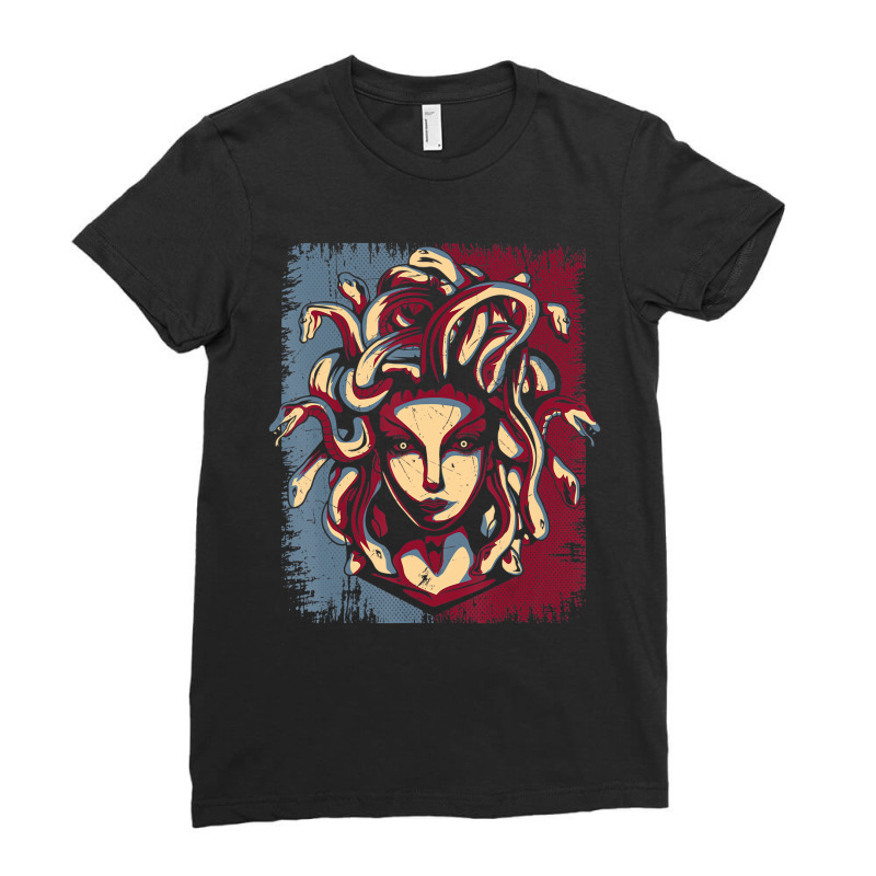 Mythical Creature Medusa Greek Mythology Gorgons T Ladies Fitted T-Shirt by arainro | Artistshot