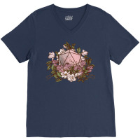 Floral Dice V-neck Tee | Artistshot