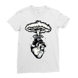 heart and nuclear explosion Ladies Fitted T-Shirt | Artistshot