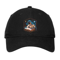 Beautiful Artistic Scifi Reading Astronaut Enlight Adjustable Cap | Artistshot