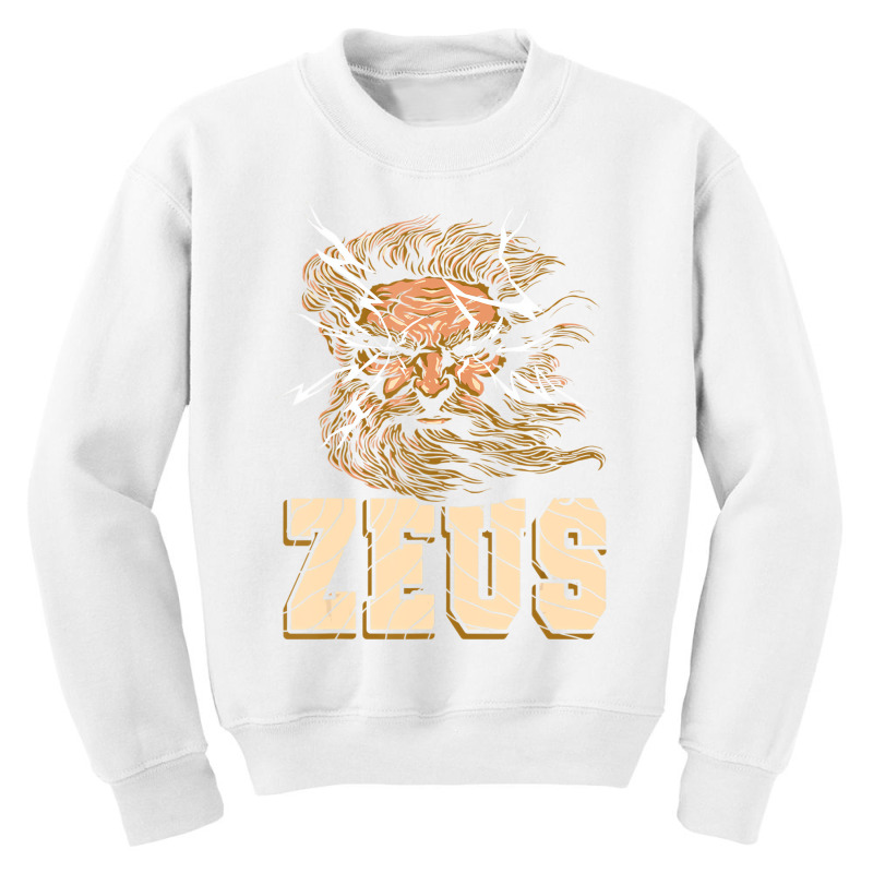 Zeus God Of Lightning Retro Greek Mythological Pre Youth Sweatshirt | Artistshot