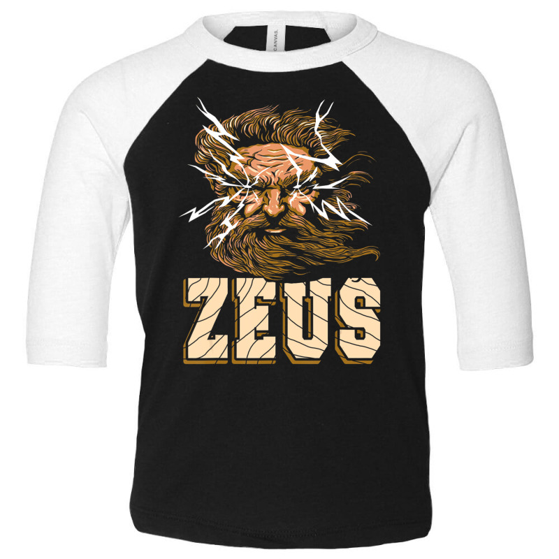 Zeus God Of Lightning Retro Greek Mythological Pre Toddler 3/4 Sleeve Tee | Artistshot