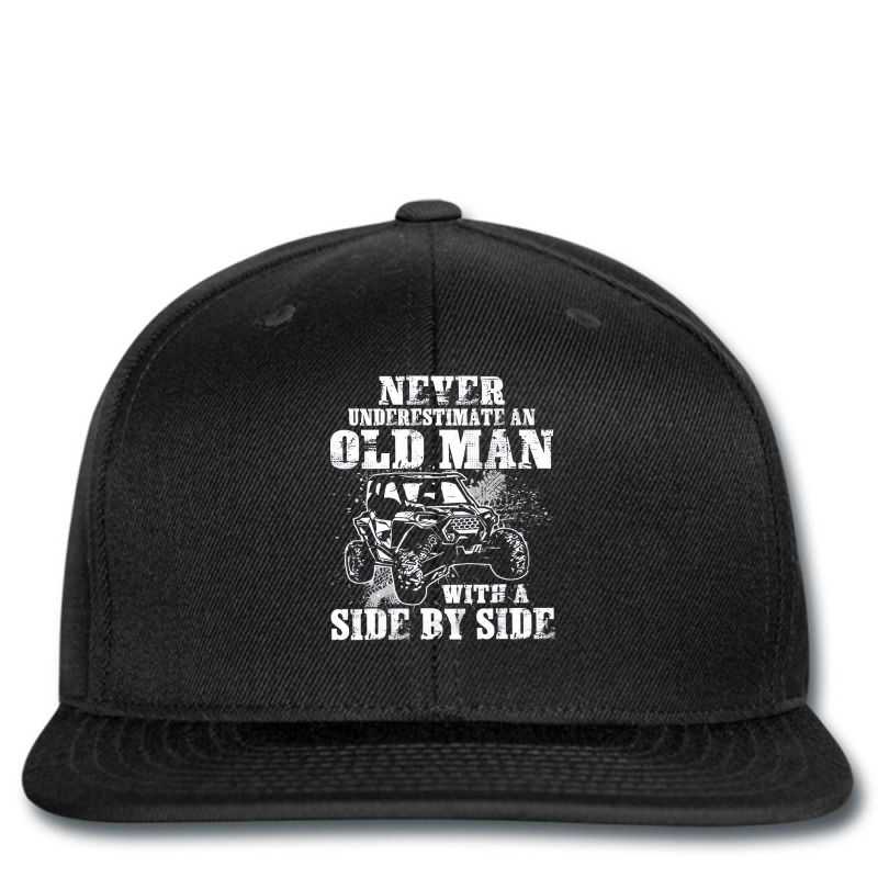 Never Underestimate An Old Man With A Side By Side Printed hat by arainro | Artistshot