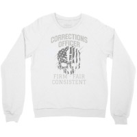 Corrections Officer Firm Fair Consistent Thin Silv Crewneck Sweatshirt | Artistshot