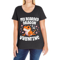 Funny Valentines Day Kawaii Bearded Dragon Lover S Ladies Curvy T-shirt | Artistshot