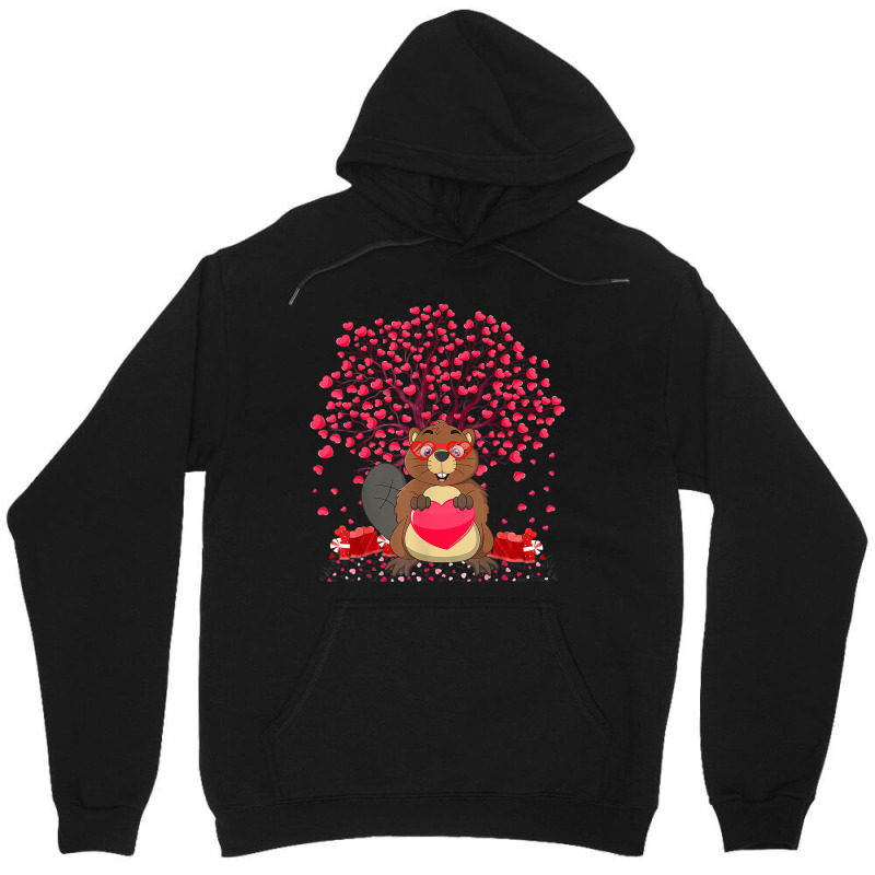 Beaver Animal Lover Funny Beaver Valentines Day He Unisex Hoodie | Artistshot