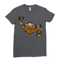 Looking For Players Flaming D20 T Shirt Ladies Fitted T-shirt | Artistshot