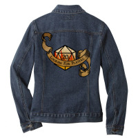 Looking For Players Flaming D20 T Shirt Ladies Denim Jacket | Artistshot