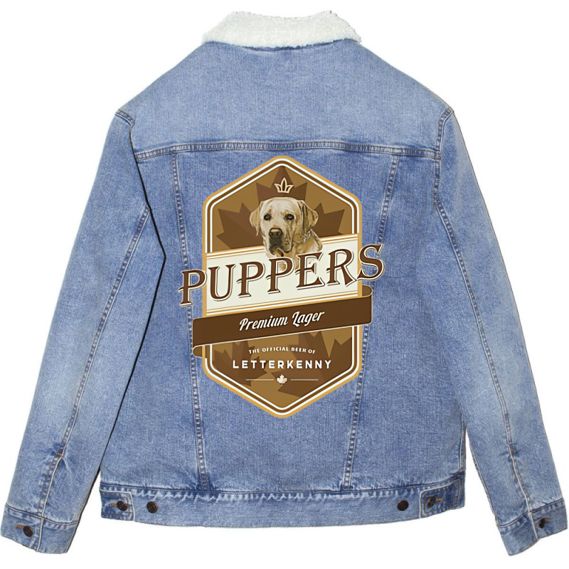 Letterkenny Puppers Premium Lager Beer T Shirt Unisex Sherpa-Lined Denim Jacket by scrabeck | Artistshot