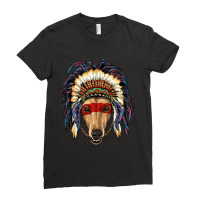 Native Indian Greyhound Native American Indian Dog Ladies Fitted T-shirt | Artistshot