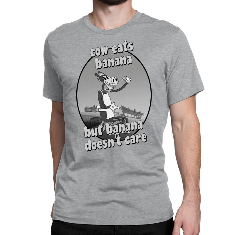 Cow Eats Banana 35 Classic T-shirt by nunezbovieu | Artistshot