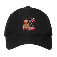 Funny Wire Fox Terrier Rose Heart Happy Valentine  Adjustable Cap | Artistshot