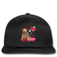 Funny Wire Fox Terrier Rose Heart Happy Valentine  Printed Hat | Artistshot