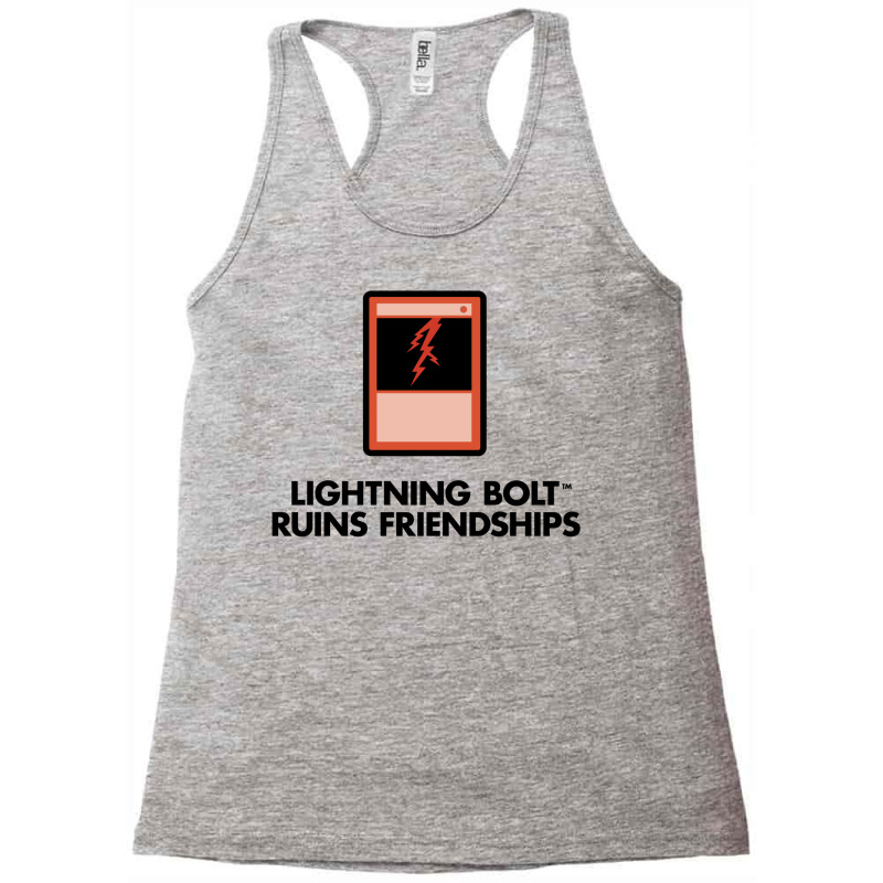 Lightning Bolt Ruins Friendships 7 Racerback Tank by saylevongalx | Artistshot