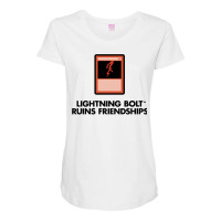 Lightning Bolt Ruins Friendships 7 Maternity Scoop Neck T-shirt | Artistshot