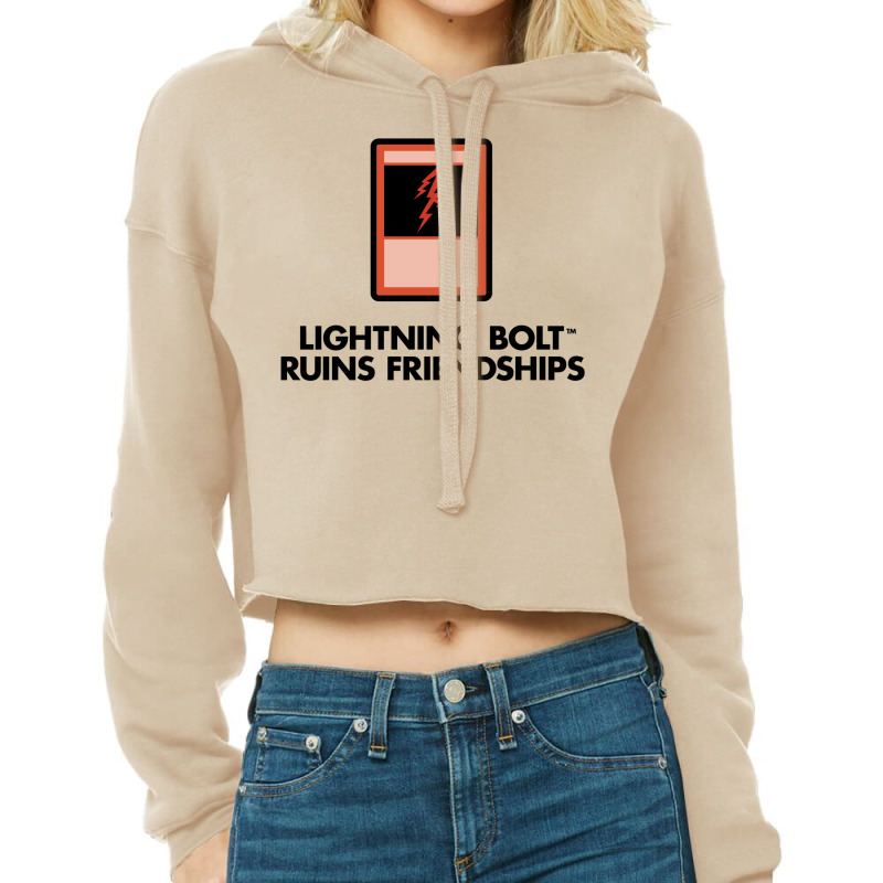 Lightning Bolt Ruins Friendships 7 Cropped Hoodie by saylevongalx | Artistshot