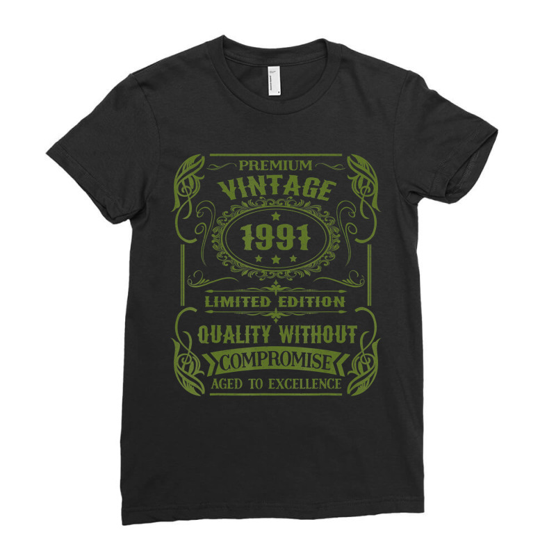 Birthday 365 Vintage 1991 Limited Edition Birthday Ladies Fitted T-Shirt by ravand | Artistshot