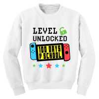 Level Unlocked 100 Days Of School Gamer Graphic Ar Youth Sweatshirt | Artistshot