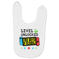 Level Unlocked 100 Days Of School Gamer Graphic Ar Baby Bibs | Artistshot