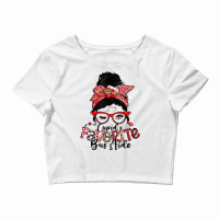 Cupid's Favorite Bus Aide Messy Bun Women Valentin Crop Top | Artistshot