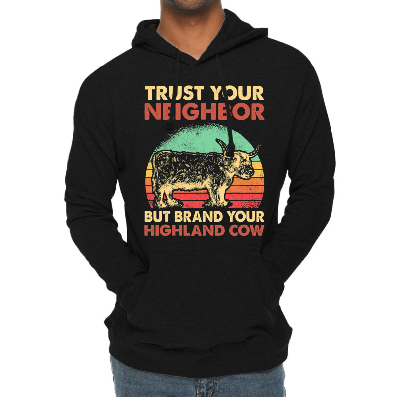 Highland Cattle Breeder Hairy Cow Farmer Highland  Lightweight Hoodie | Artistshot