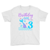 3 Year Old Gift Mermaid Tail 3rd Birthday Girl Dau Youth Tee | Artistshot