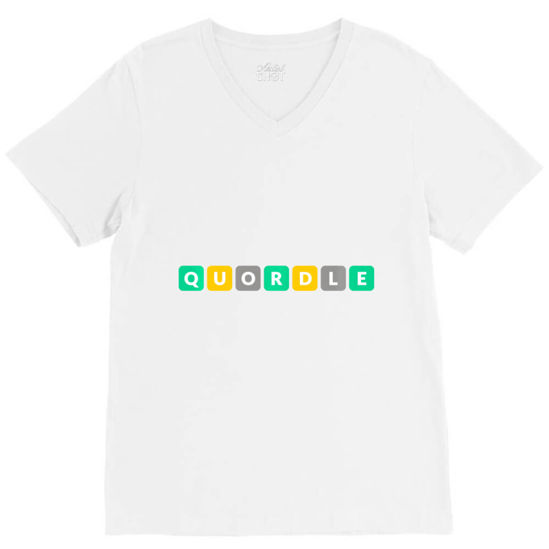 Quordle Online Word Daily Word Puzzle Game Gift Pu V-neck Tee | Artistshot