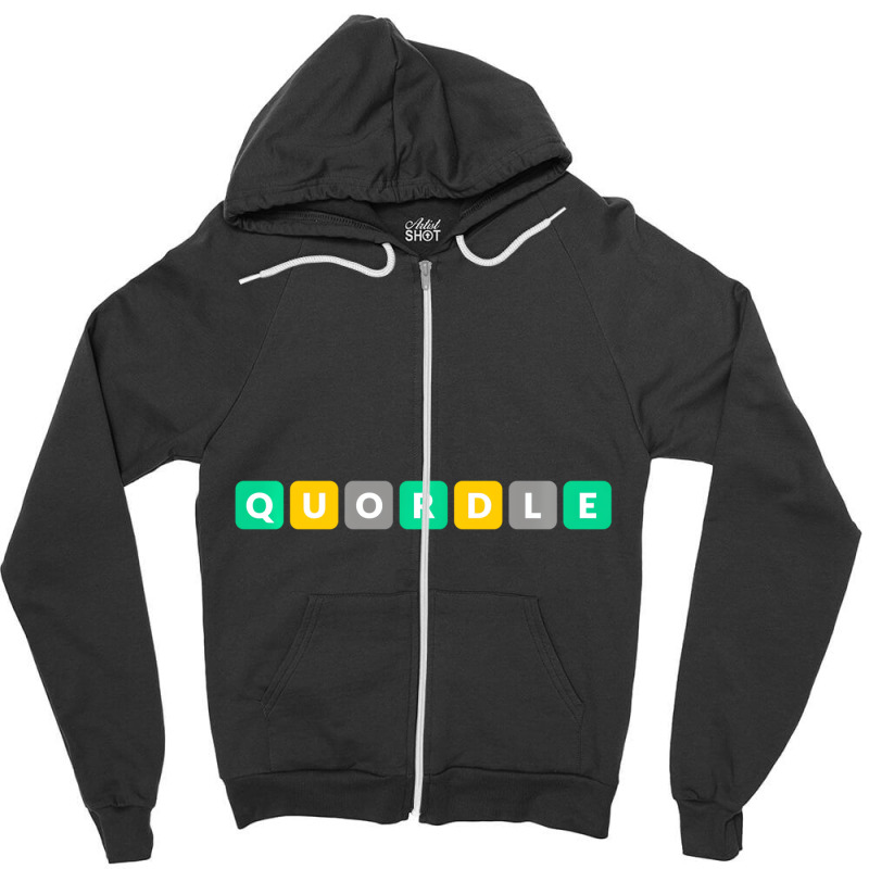 Quordle Online Word Daily Word Puzzle Game Gift Pu Zipper Hoodie | Artistshot