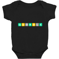 Quordle Online Word Daily Word Puzzle Game Gift Pu Baby Bodysuit | Artistshot