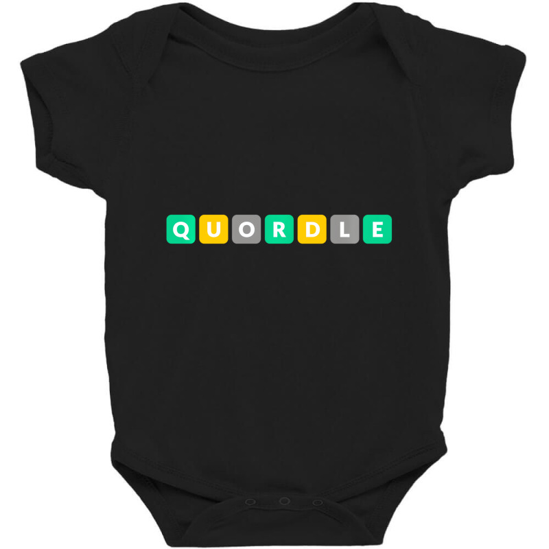 Quordle Online Word Daily Word Puzzle Game Gift Pu Baby Bodysuit | Artistshot