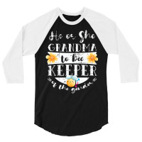 He Or She Grandma To Bee Keeper Of The Gender Reve 3/4 Sleeve Shirt | Artistshot