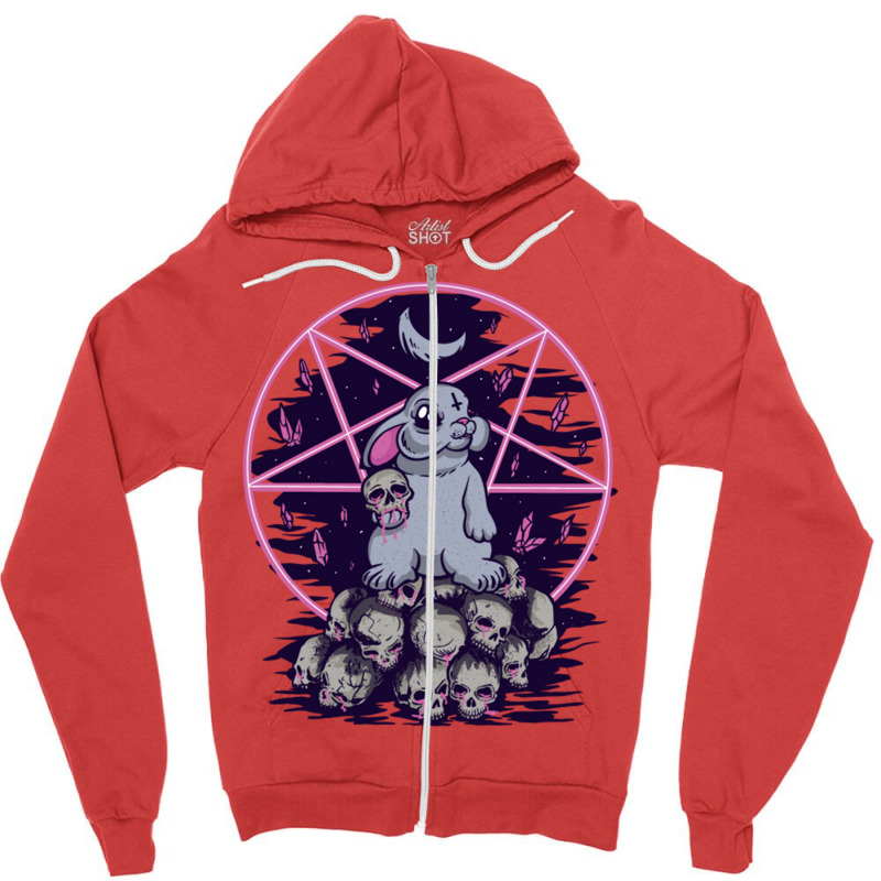 Bunny T Shirtesoteric Creepy Bunny Zipper Hoodie | Artistshot