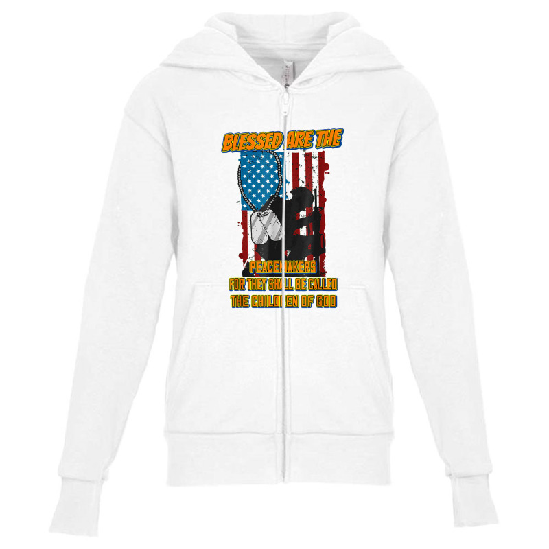 Blessed Are The Peacemakers Funny Novelty Youth Zipper Hoodie | Artistshot