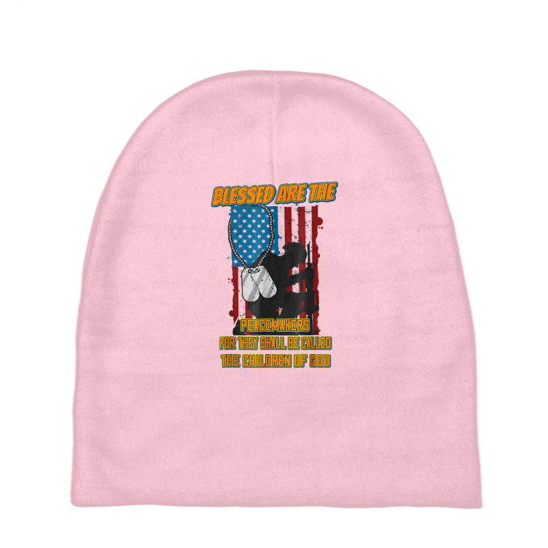 Blessed Are The Peacemakers Funny Novelty Baby Beanies | Artistshot