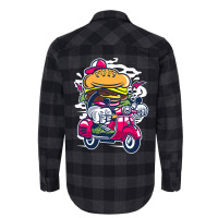 Burger Scooter Flannel Shirt | Artistshot