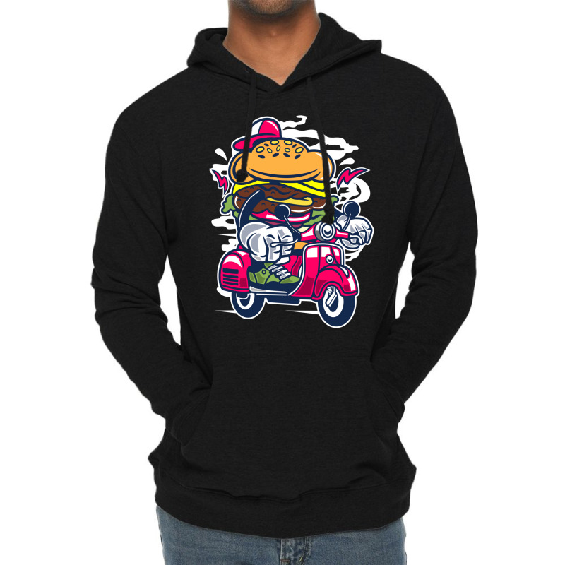 Burger Scooter Lightweight Hoodie | Artistshot