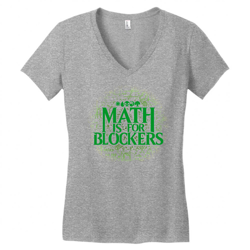 Math Is For Blockers   Forest Edition 29 Women's V-Neck T-Shirt by hubricdelpr | Artistshot